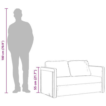 Bodensofa mit Schlaffunktion Dunkelgelb 122x204x55 cm Samt