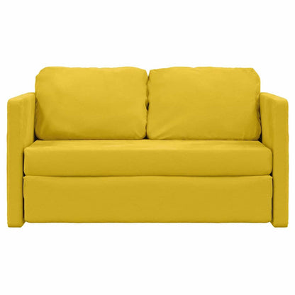 Bodensofa mit Schlaffunktion Dunkelgelb 122x204x55 cm Samt
