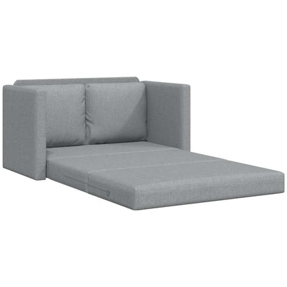 Bodensofa mit Schlaffunktion Hellgrau 112x174x55 cm Stoff