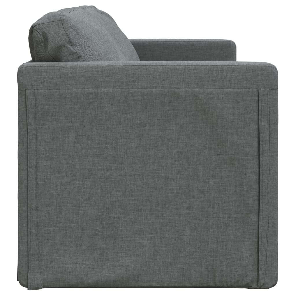 Bodensofa mit Schlaffunktion Dunkelgrau 112x174x55 cm Stoff