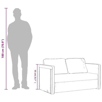 Bodensofa mit Schlaffunktion Schwarz 112x174x55 cm Stoff