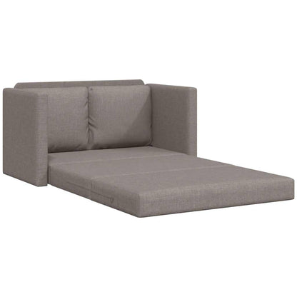 Bodensofa mit Schlaffunktion Taupe 112x174x55 cm Stoff