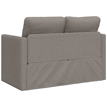 Bodensofa mit Schlaffunktion Taupe 112x174x55 cm Stoff