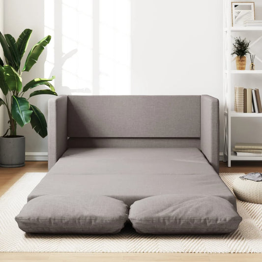 Canapé de sol avec fonction couchage taupe 112x174x55 cm tissu