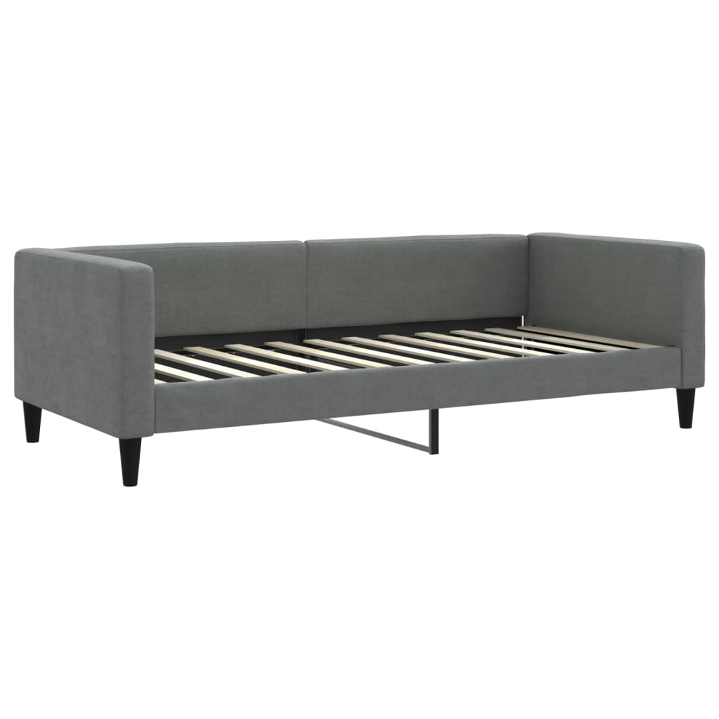 Tagesbett Dunkelgrau 90x200 cm Stoff