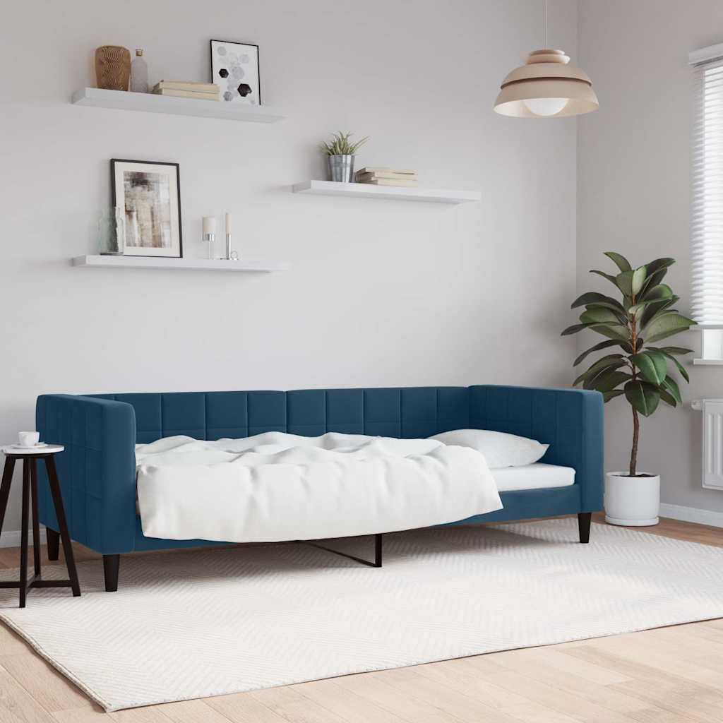 Tagesbett Blau 80x200 cm Samt