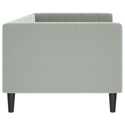 Tagesbett Hellgrau 80x200 cm Samt
