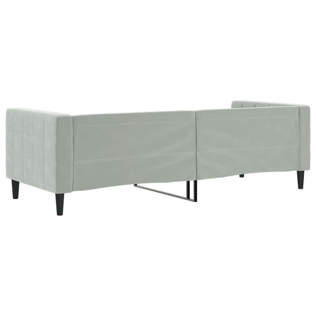 Tagesbett Hellgrau 80x200 cm Samt