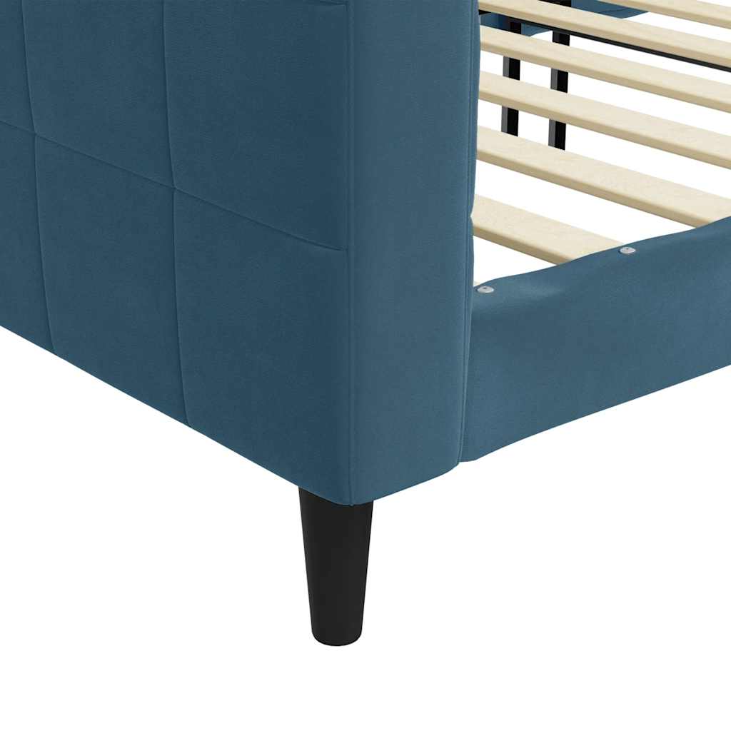 Tagesbett Blau 90x200 cm Samt