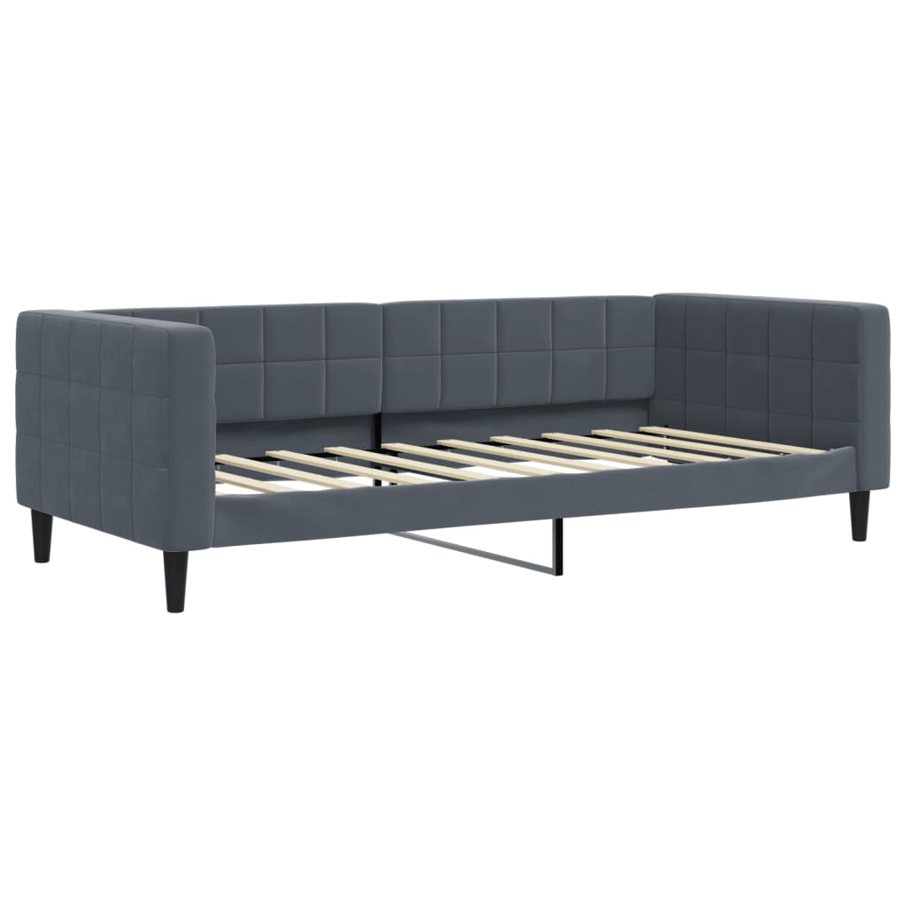 Tagesbett Dunkelgrau 90x190 cm Samt