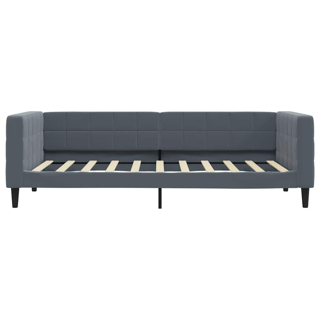 Tagesbett Dunkelgrau 90x190 cm Samt