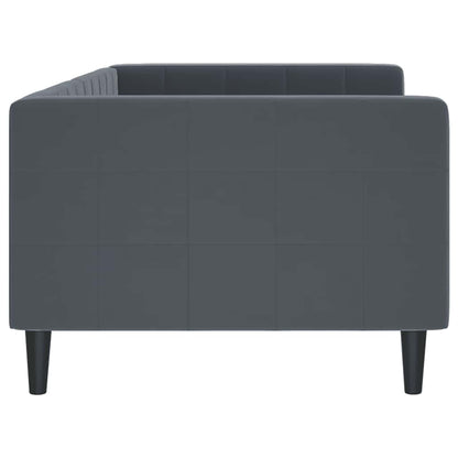 Tagesbett Dunkelgrau 90x190 cm Samt