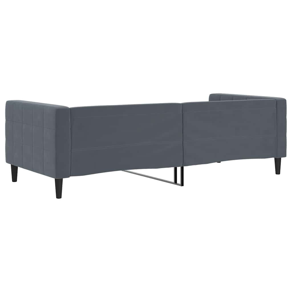 Tagesbett Dunkelgrau 90x190 cm Samt