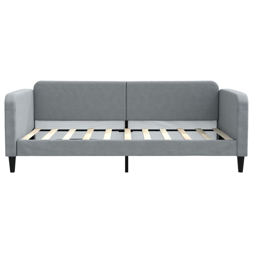 Tagesbett Hellgrau 100x190 cm Stoff