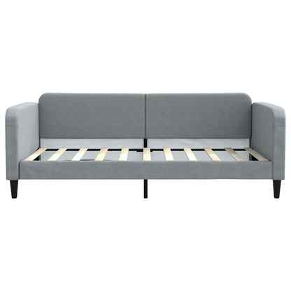Tagesbett Hellgrau 100x190 cm Stoff