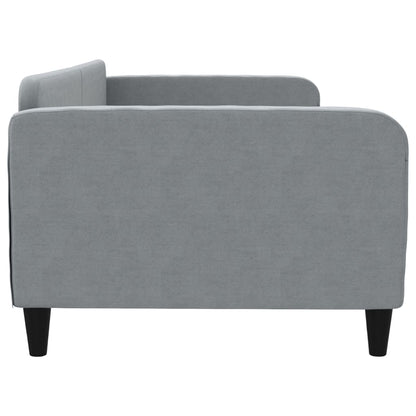 Tagesbett Hellgrau 100x190 cm Stoff