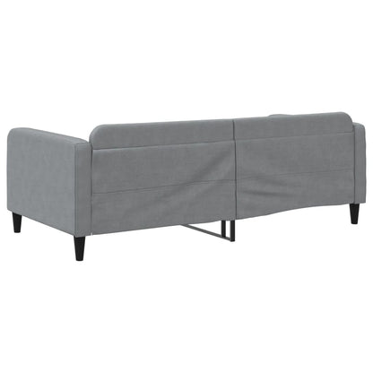 Tagesbett Hellgrau 100x190 cm Stoff