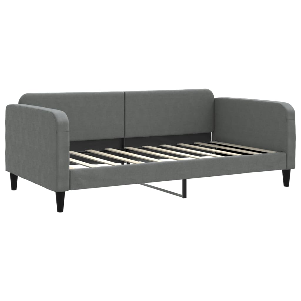 Tagesbett Dunkelgrau 100x190 cm Stoff