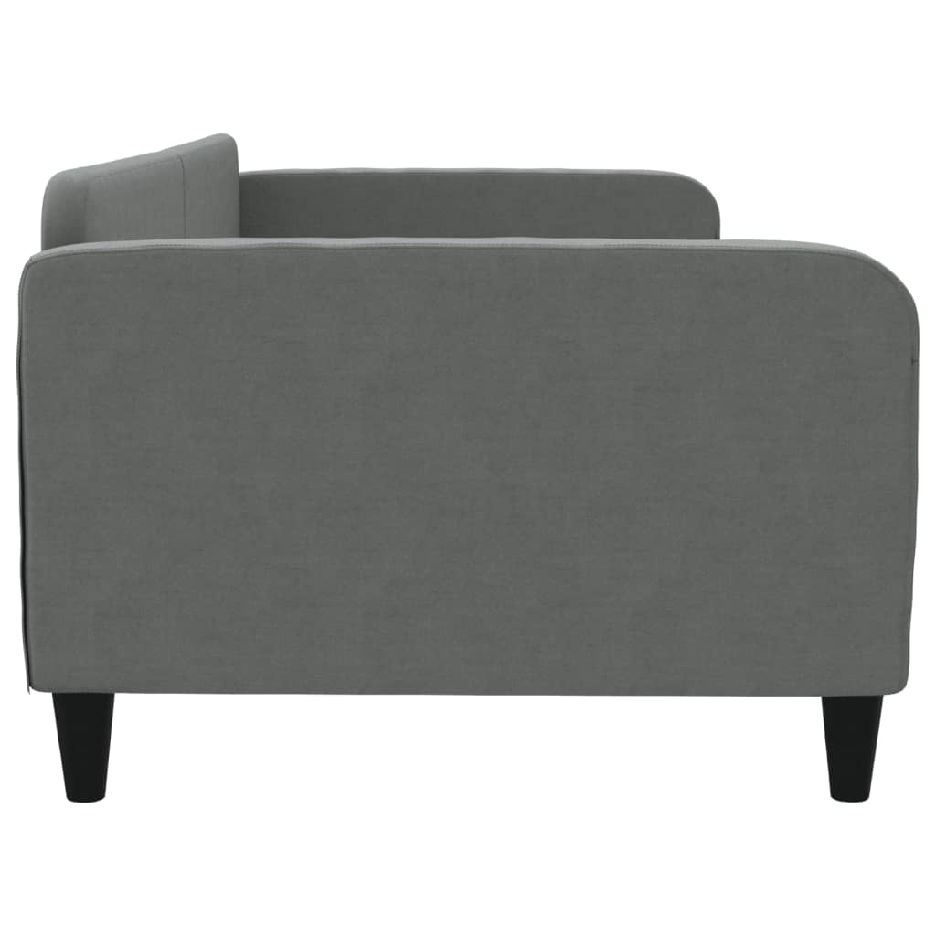 Tagesbett Dunkelgrau 100x190 cm Stoff