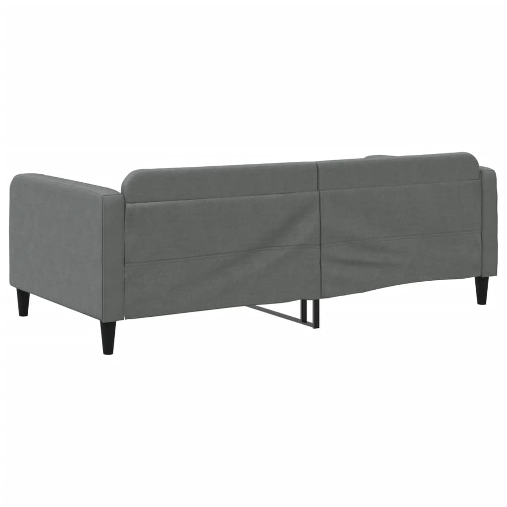 Tagesbett Dunkelgrau 100x190 cm Stoff