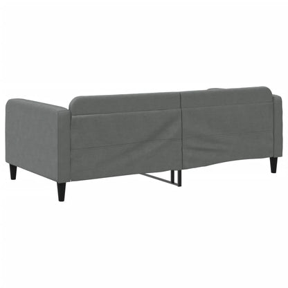 Tagesbett Dunkelgrau 100x190 cm Stoff