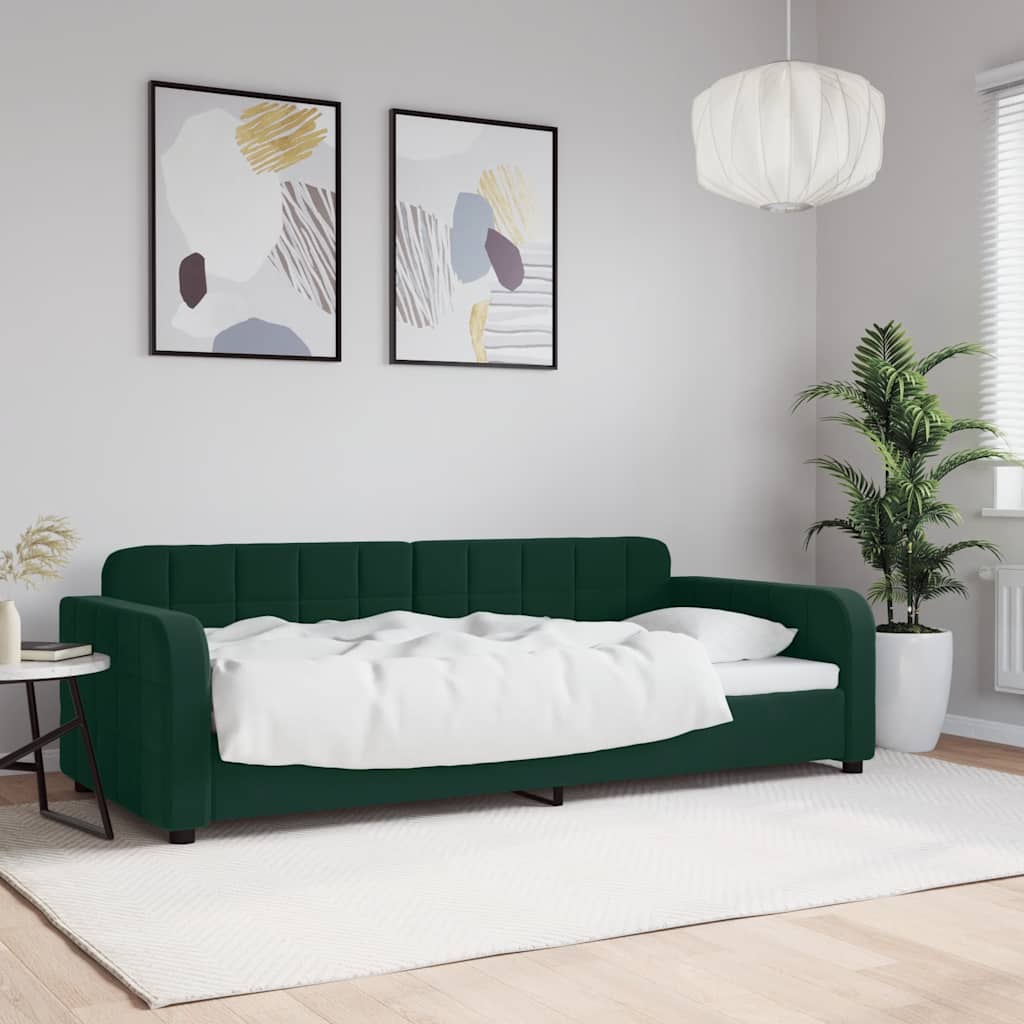 Tagesbett Dunkelgrün 90x200 cm Samt