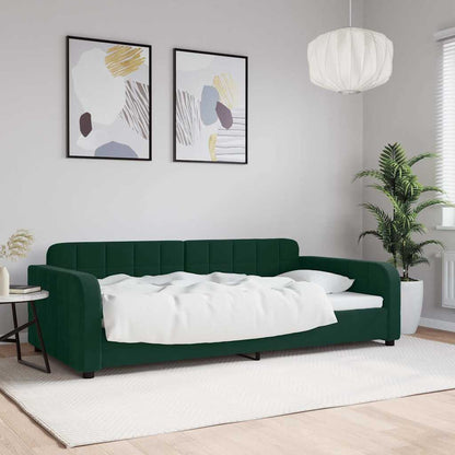 Tagesbett Dunkelgrün 100x200 cm Samt