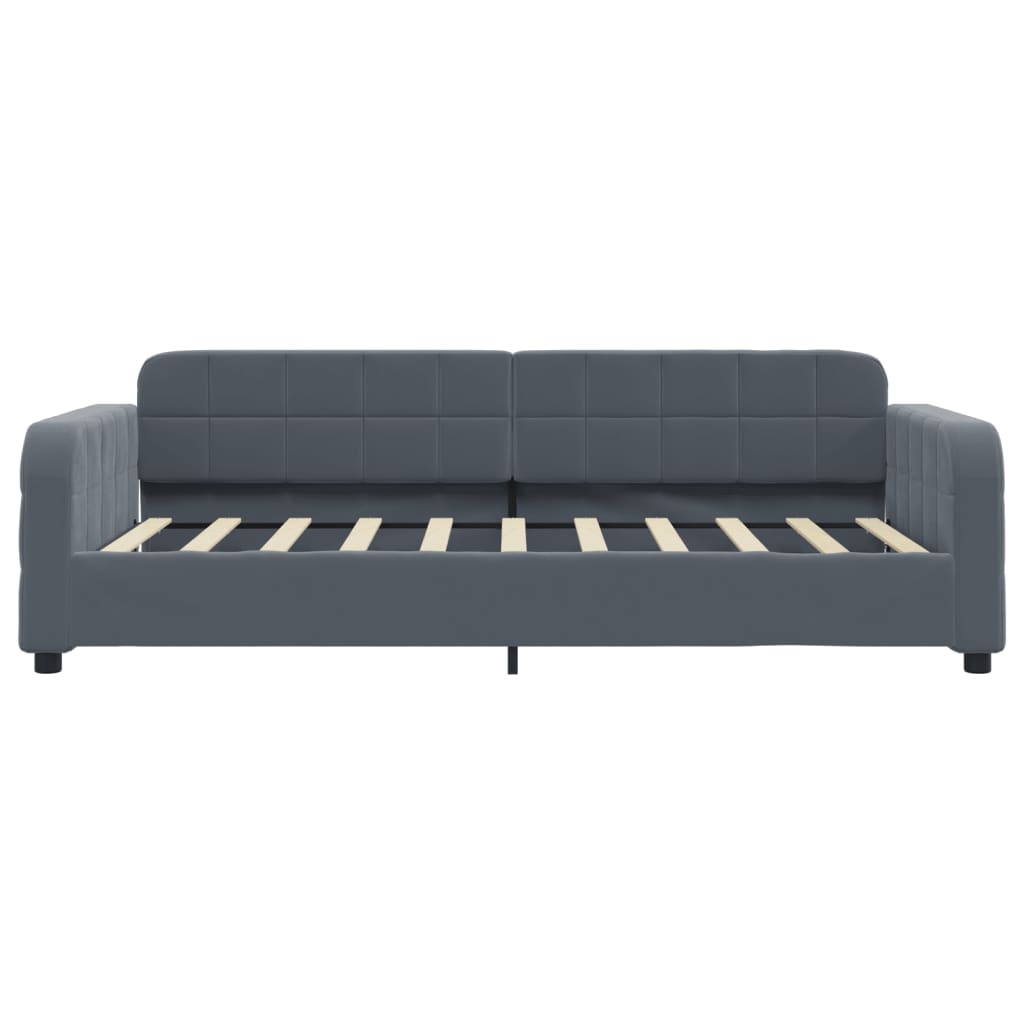 Tagesbett Dunkelgrau 90x190 cm Samt