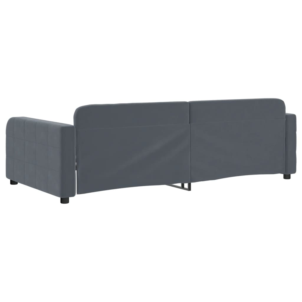 Tagesbett Dunkelgrau 90x190 cm Samt