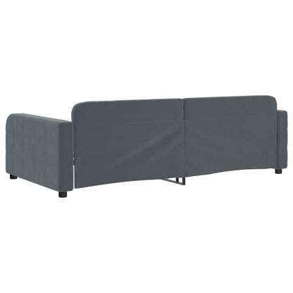 Tagesbett Dunkelgrau 90x190 cm Samt