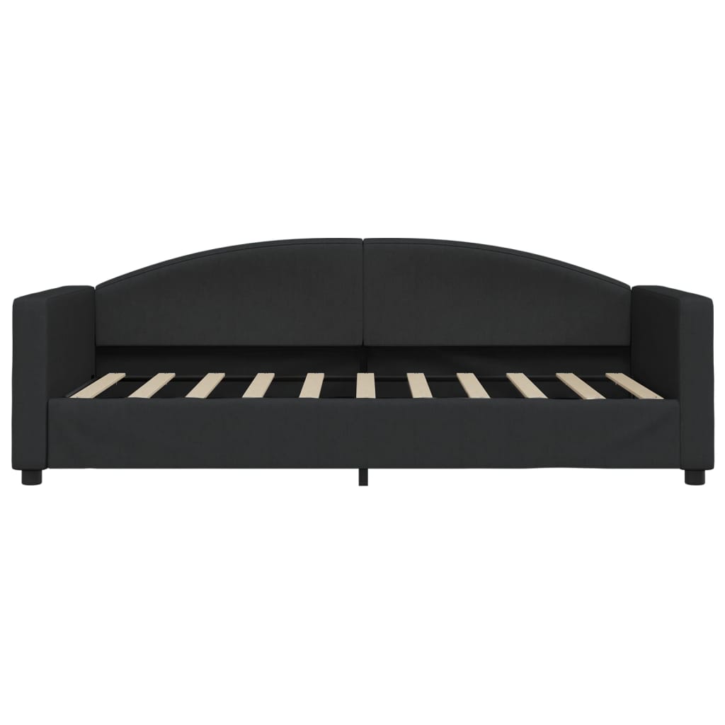 Lit de repos Tissu Noir 90x190 cm