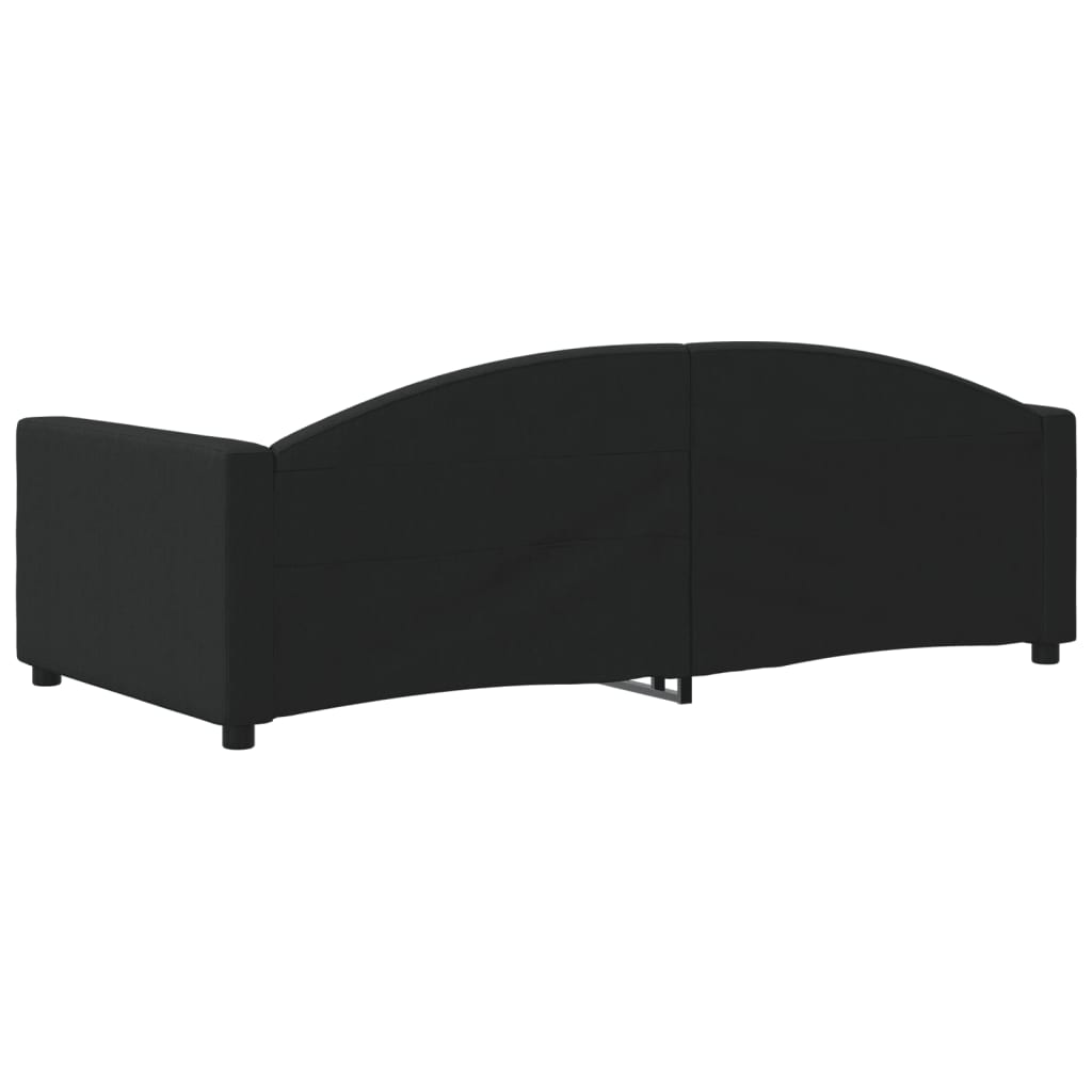 Lit de repos Tissu Noir 90x190 cm