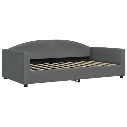 Tagesbett Dunkelgrau 100x190 cm Stoff