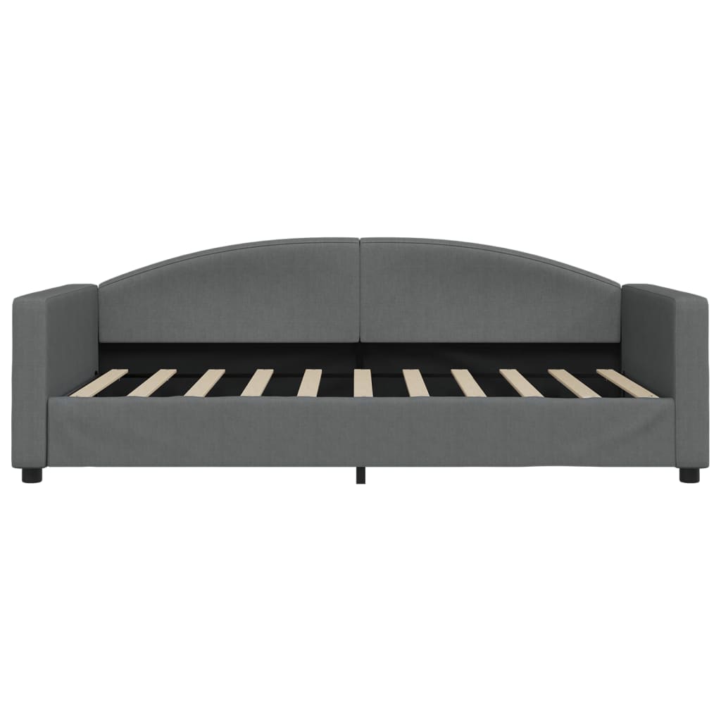 Tagesbett Dunkelgrau 100x190 cm Stoff