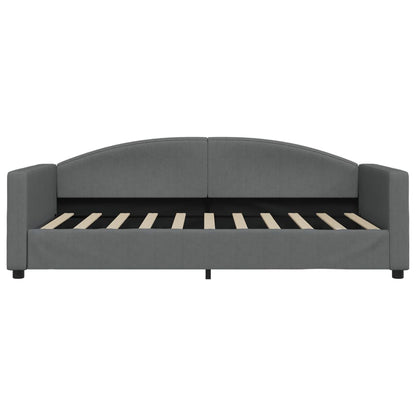 Tagesbett Dunkelgrau 100x190 cm Stoff
