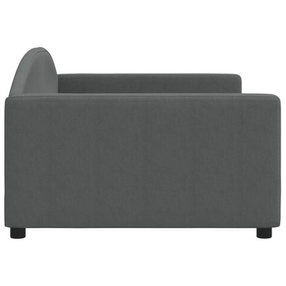 Tagesbett Dunkelgrau 100x190 cm Stoff
