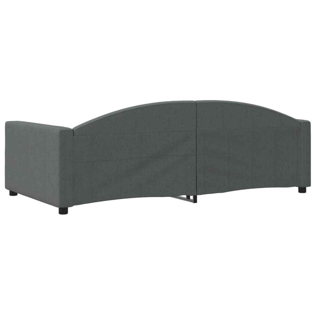 Tagesbett Dunkelgrau 100x190 cm Stoff