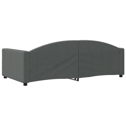 Tagesbett Dunkelgrau 100x190 cm Stoff