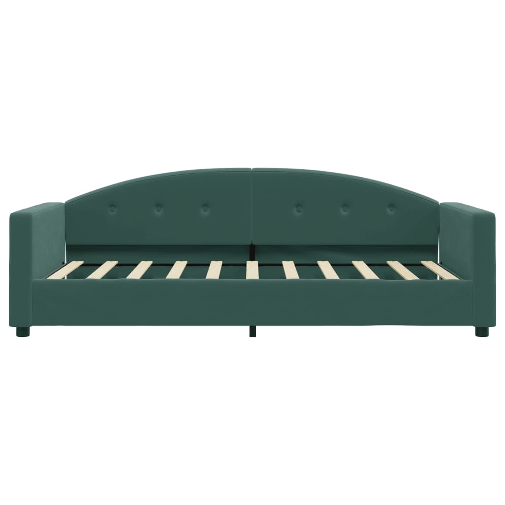 Lit de repos vert foncé 80x200 cm velours