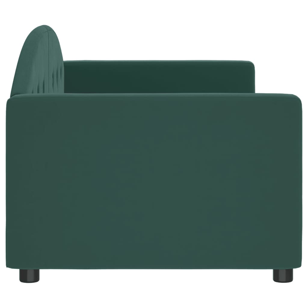 Lit de repos vert foncé 80x200 cm velours