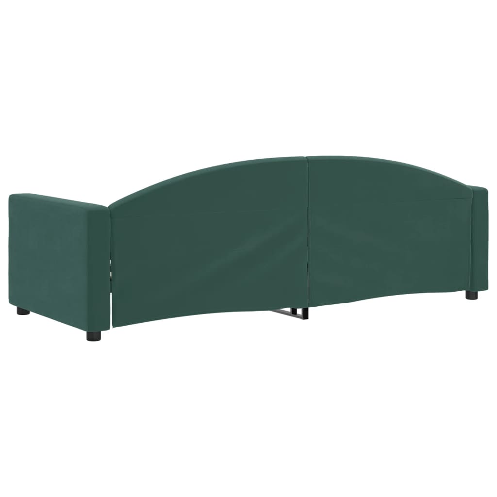 Lit de repos vert foncé 80x200 cm velours