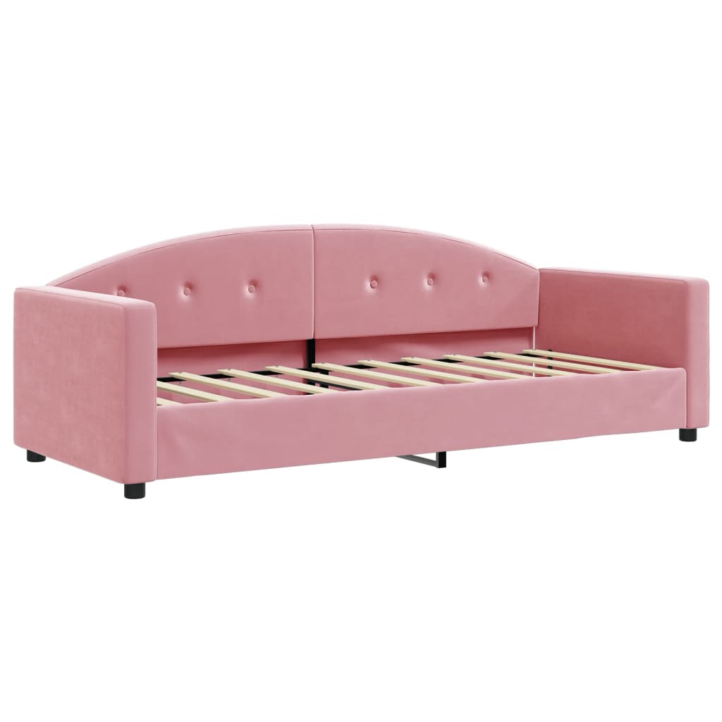 Lit de repos rose 80x200 cm velours