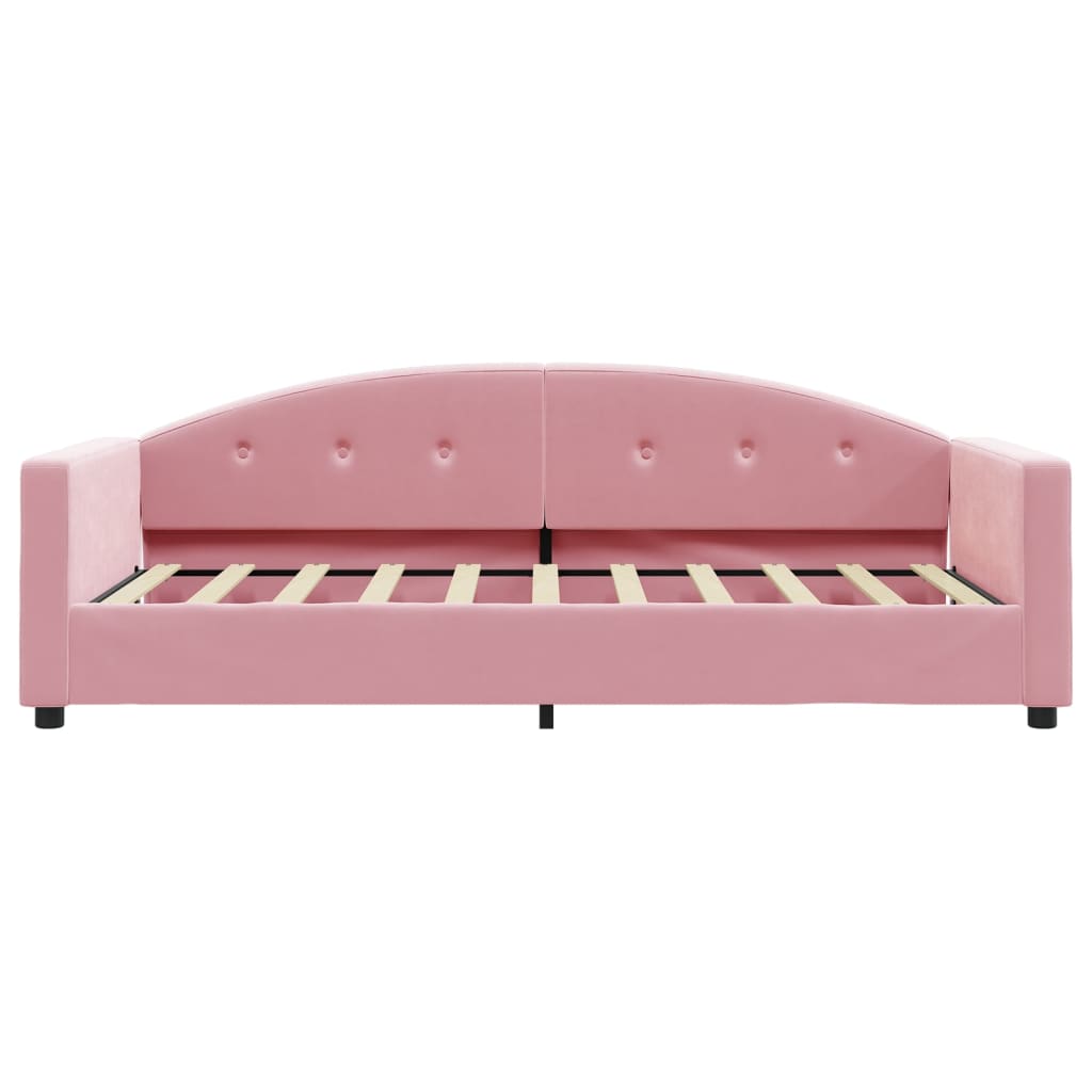 Lit de repos rose 80x200 cm velours