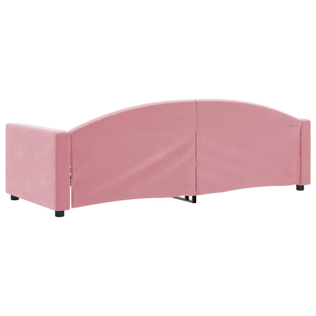 Lit de repos rose 80x200 cm velours