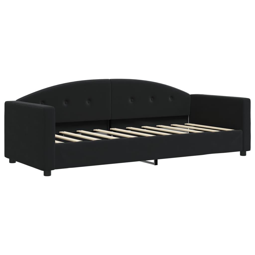 Lit de repos Noir 80x200 cm Velours