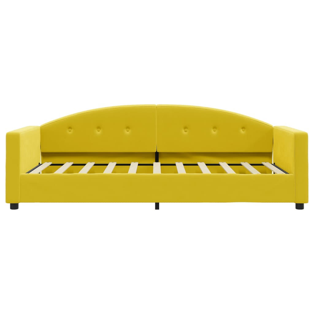 Lit de repos jaune 80x200 cm velours