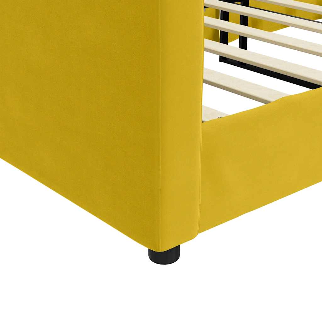 Tagesbett Gelb 90x200 cm Samt