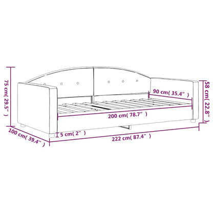 Tagesbett Gelb 90x200 cm Samt