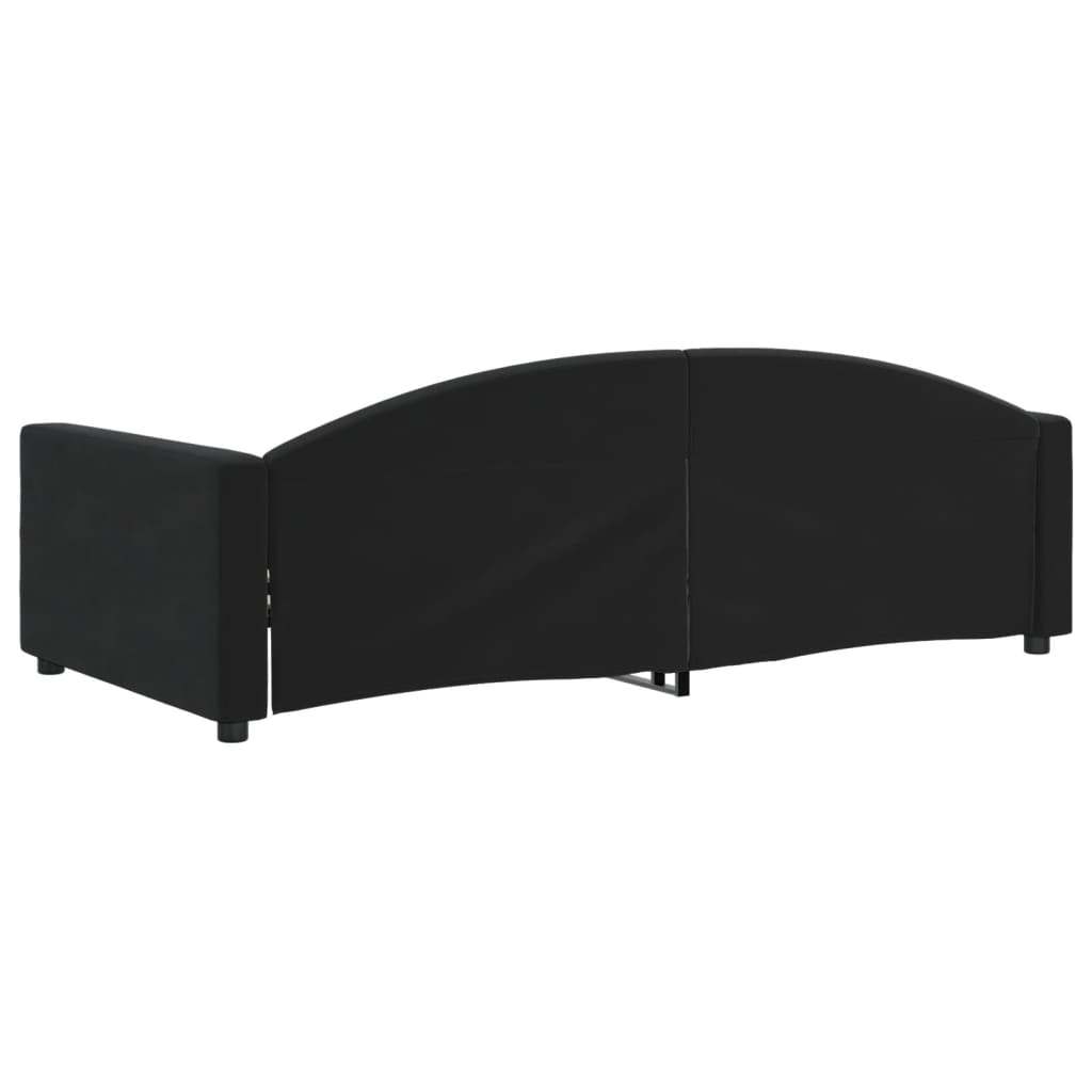Tagesbett Schwarz 100x200 cm Samt