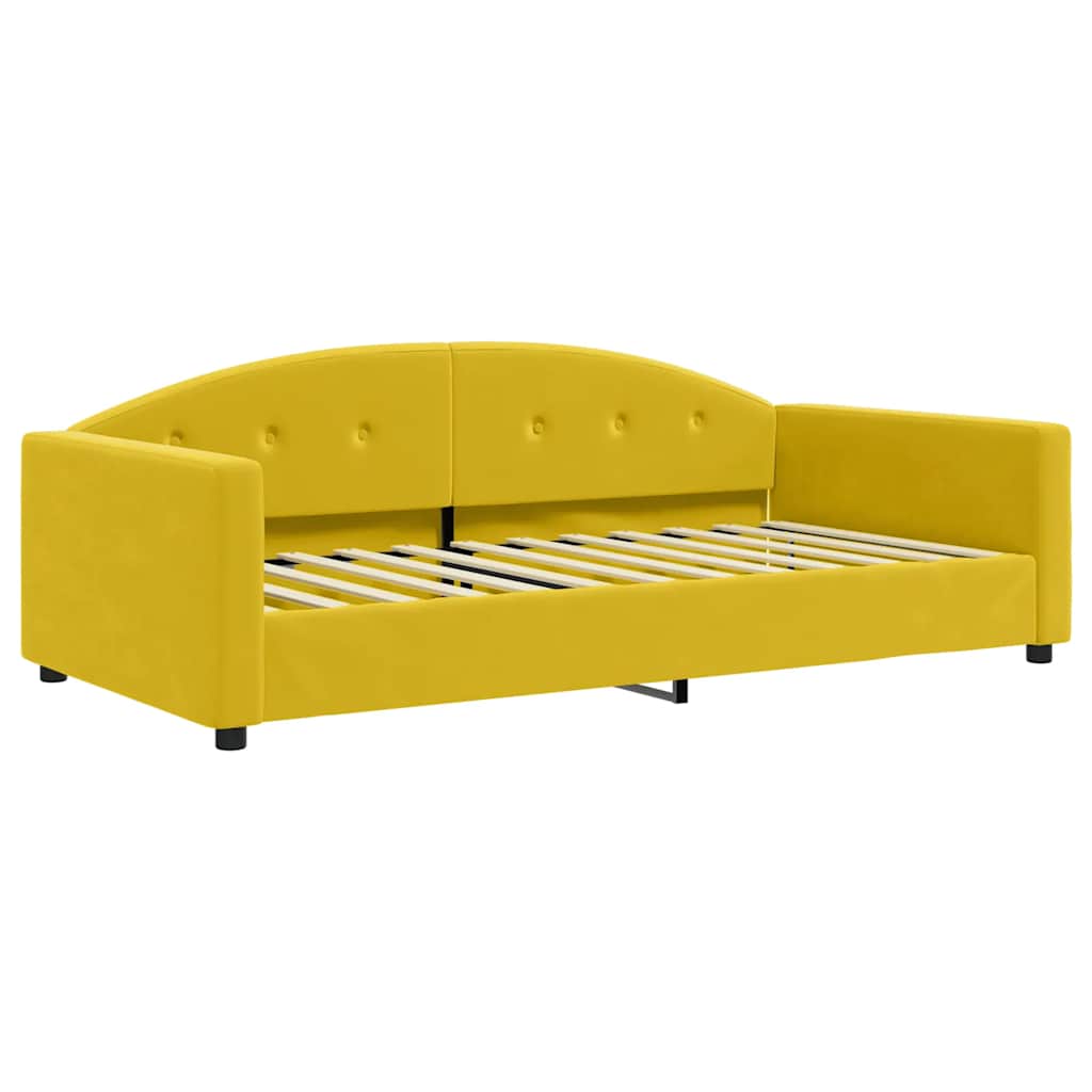 Tagesbett Gelb 100x200 cm Samt